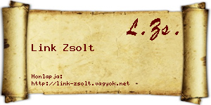 Link Zsolt névjegykártya